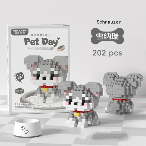 Mini Cute Pet Cat Series Cute Ragdoll Siamese Cat Brick Corgi Husky