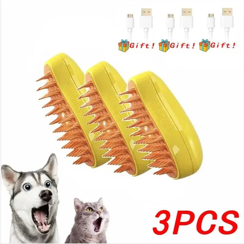 3 in 1 Pet Brush Cat Steam Brush Comb Dog Brush Electric Spray Cat