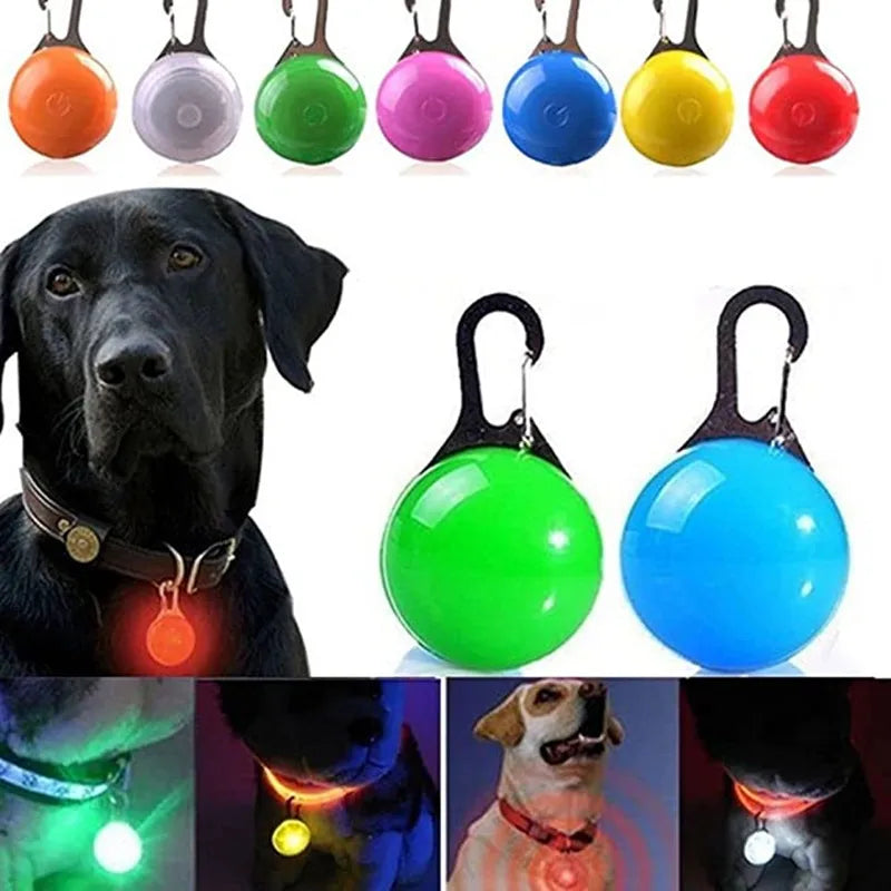 LED Glowing Pendant Flashlight Dog Cat Collar Pet Leads Glow