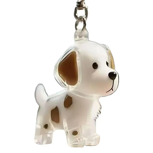 Clear Pet Hair Keychain Cute Dog Fur Keepsake Holder Creative