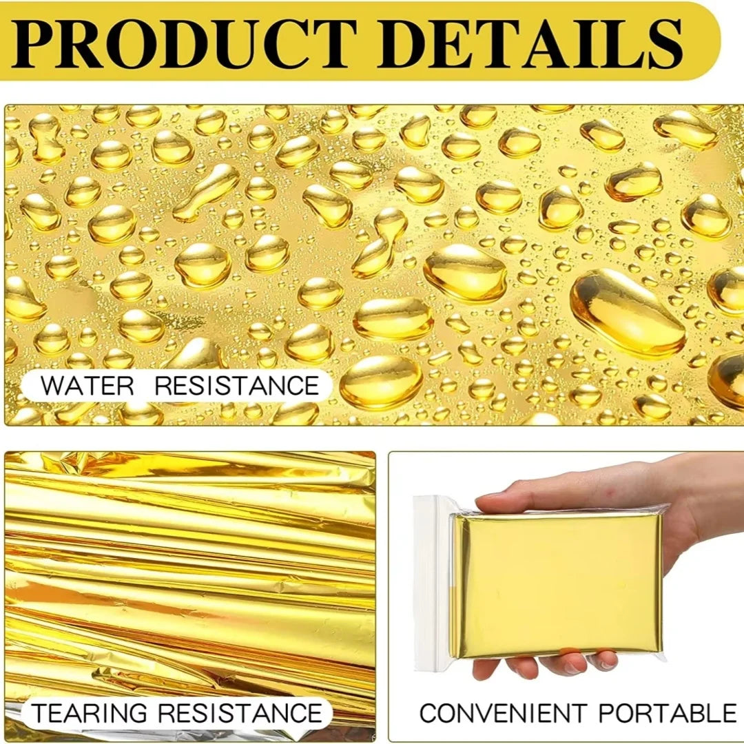 Outdoor Emergency Gold-Sliver Survival Blanket Waterproof  Curtain