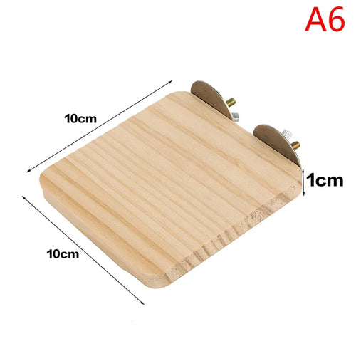 1Pc Pet Bird Parrot Wood Platform Stand Rack Toy Hamster Branch