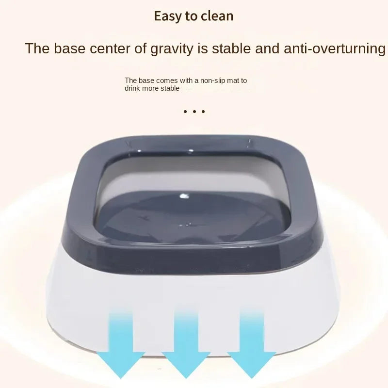 1pc Anti-splash Water Bowl For Dogs 1L Large Capacity Drinker Drinking