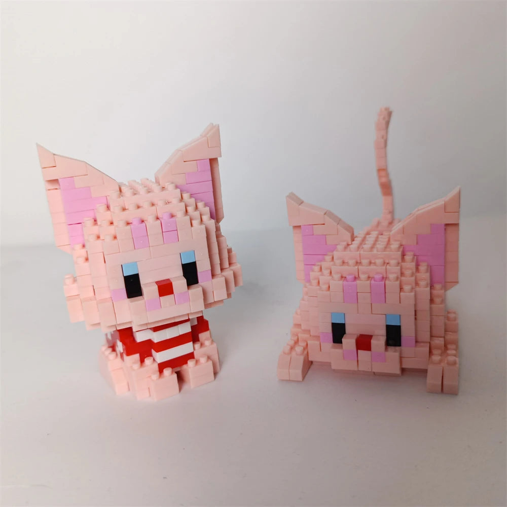Micro Mini Super Cute Micro Cat Building Kit Tiny Pet Series Doll