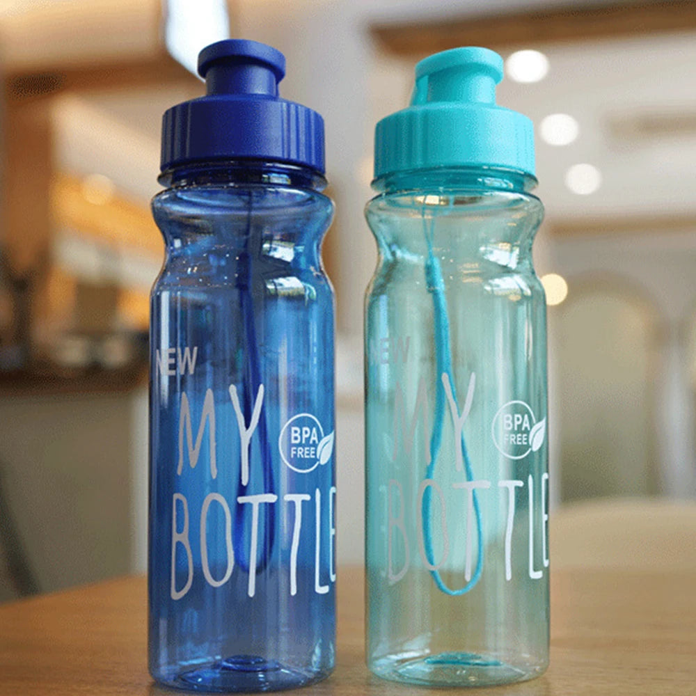 550ml Plastic Water Bottle Portable Sports Cup With Anti Drop Rope