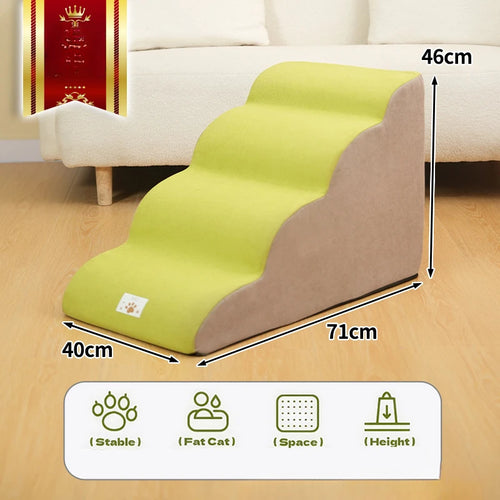 Pet 2/3 Step Stair Dog/Cat Ramp Ladder Memory Foam Sponge Dogs Sofa