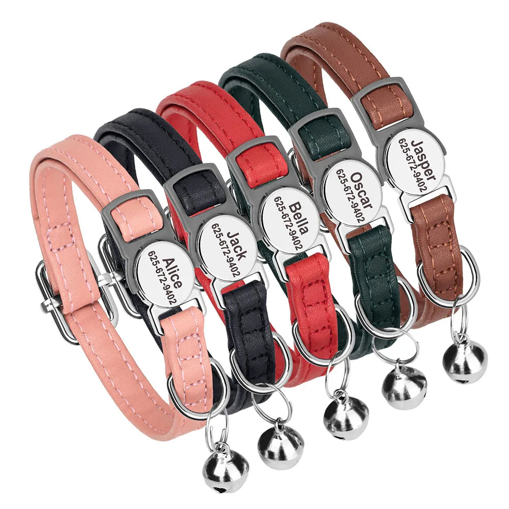 Cat Collar Free Personalized Kitten Collars Engraved Pet Puppy Name