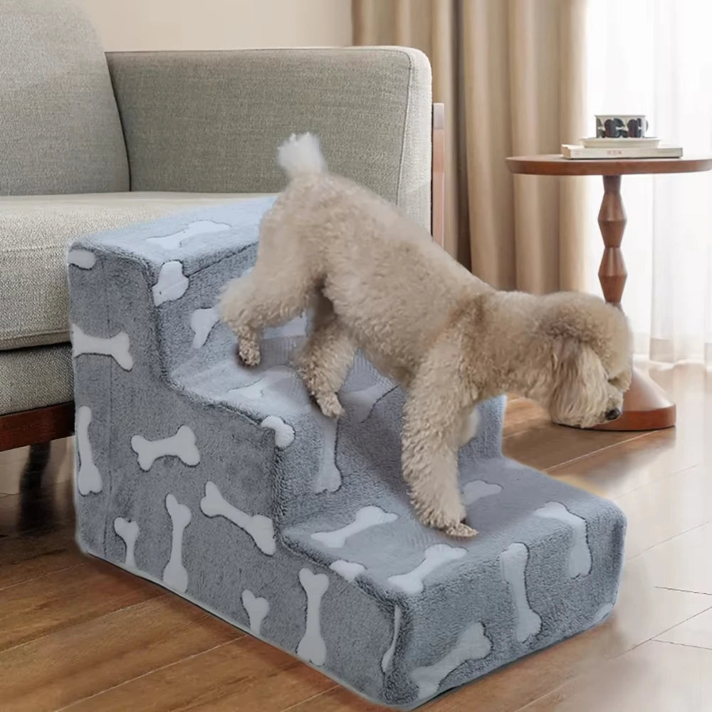 Ladder Dogs Pets Bone Shape Puppy Stairs Beside The Sofa Bed Ramp for