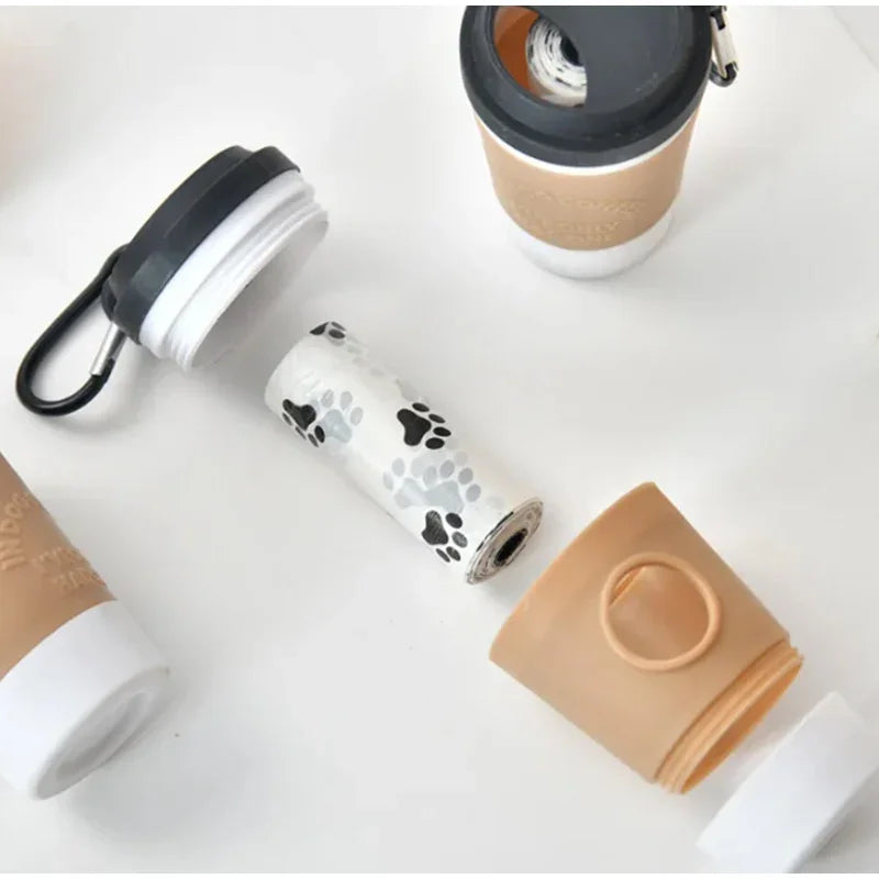 Portable Pet Poop Trash Can Dispenser Creative Coffee Cup Dog Garbage