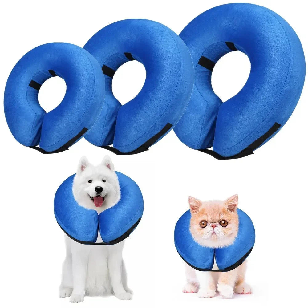 Dog Cones After Surgery, Protective Inflatable Dog Collar Pet Recovery