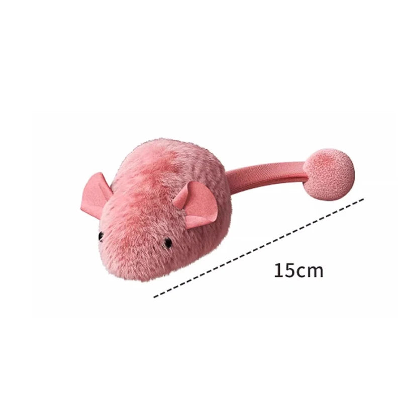 Interactive Plush Mouse Cat Toys Simulation Mice Kitten Self-Playing