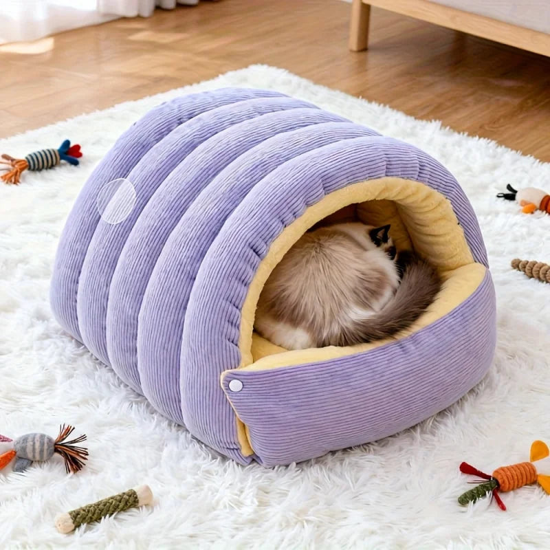 Winter Warm Cat Bed Warm Pet House Pet Sleeping Nest Thickening Warmth