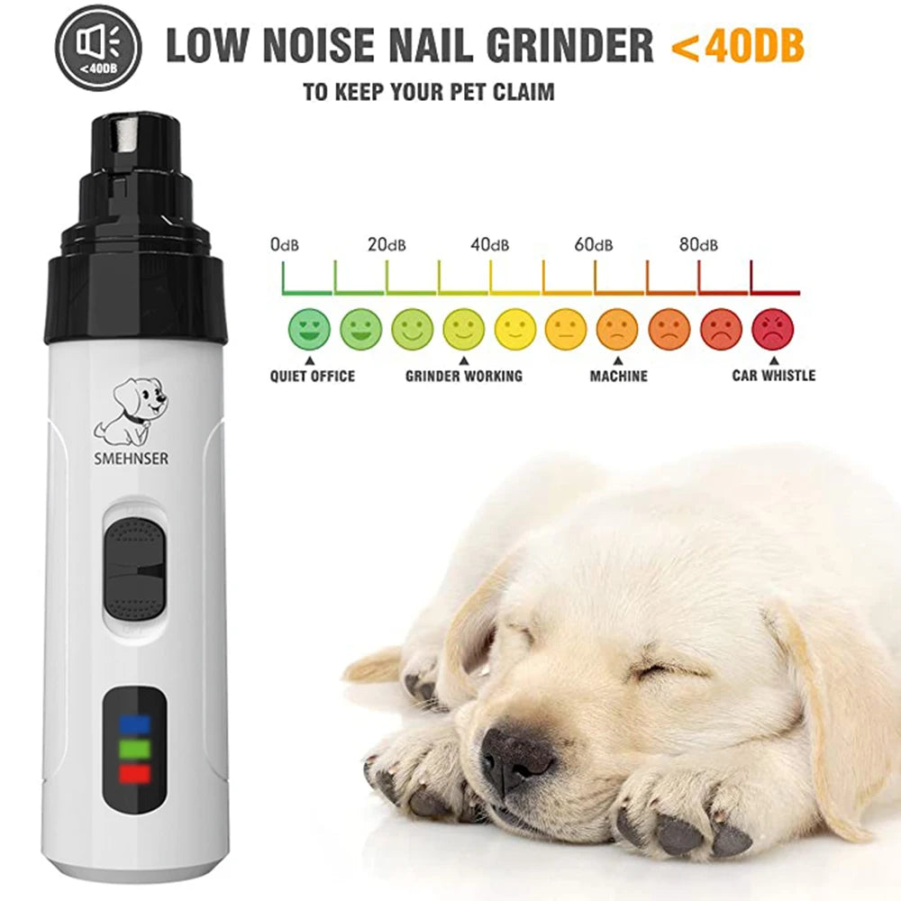 Electric Pet Nail Clipper USB Charging Dog Nail Grinder Portable Puppy