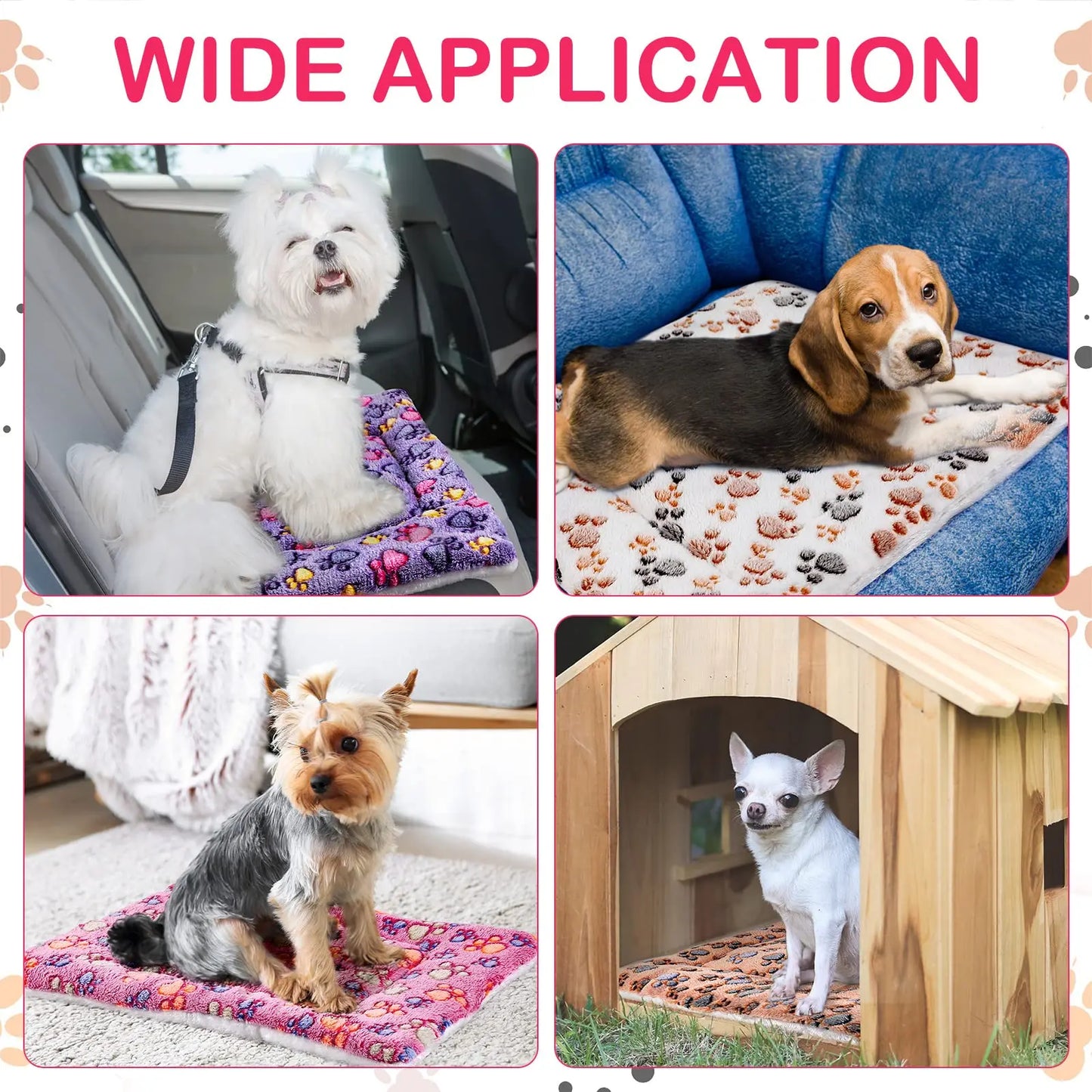 Thicken Flannel Mat Pet Cat Beds Mats Dog Bed Sleeping Mat Soft Warm