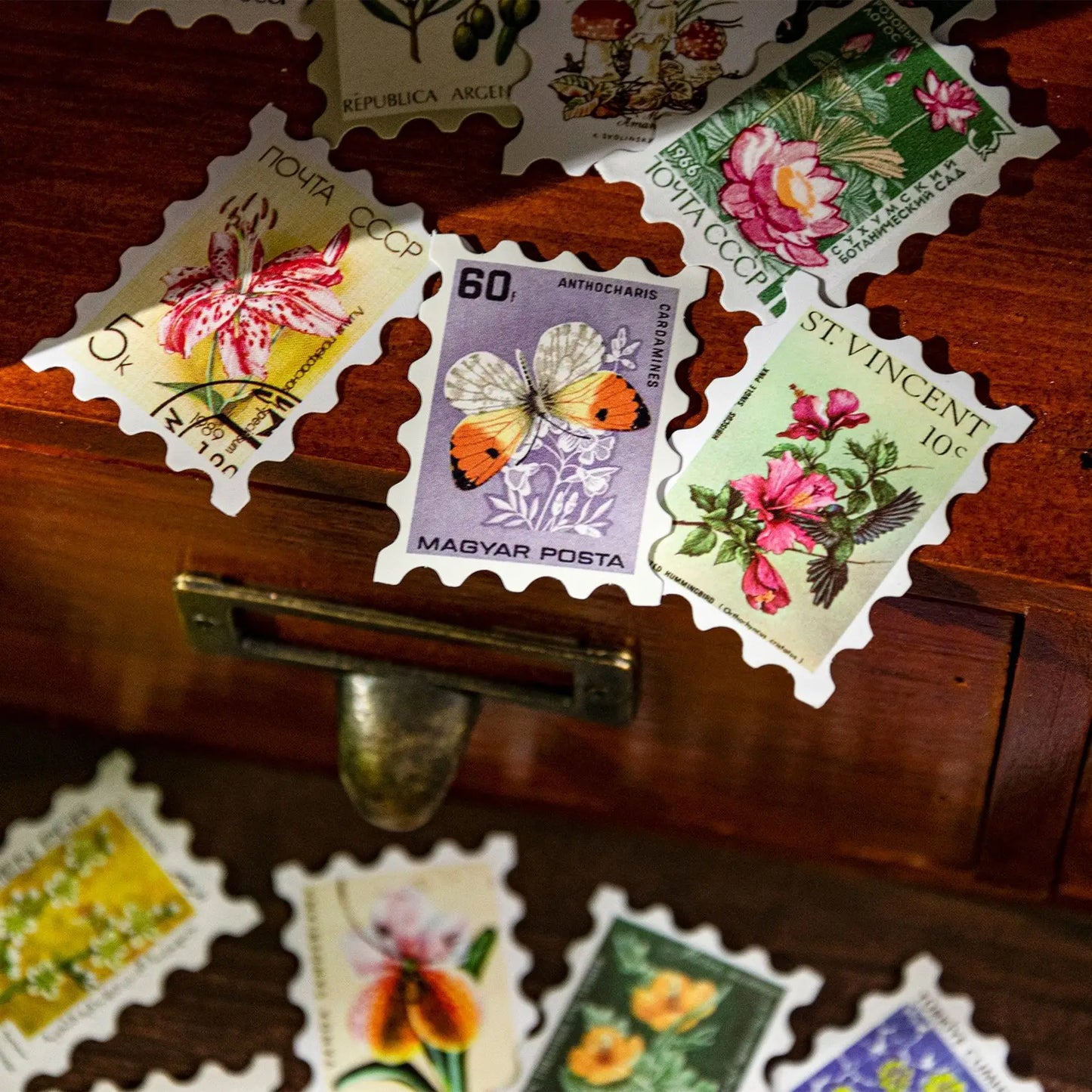 50 sheets Philatelic museum series Postage stamp theme stickers