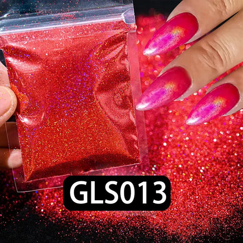 Laser Holographic Rainbow Nail Glitter 0.2MM Sparkly Nails Glitter