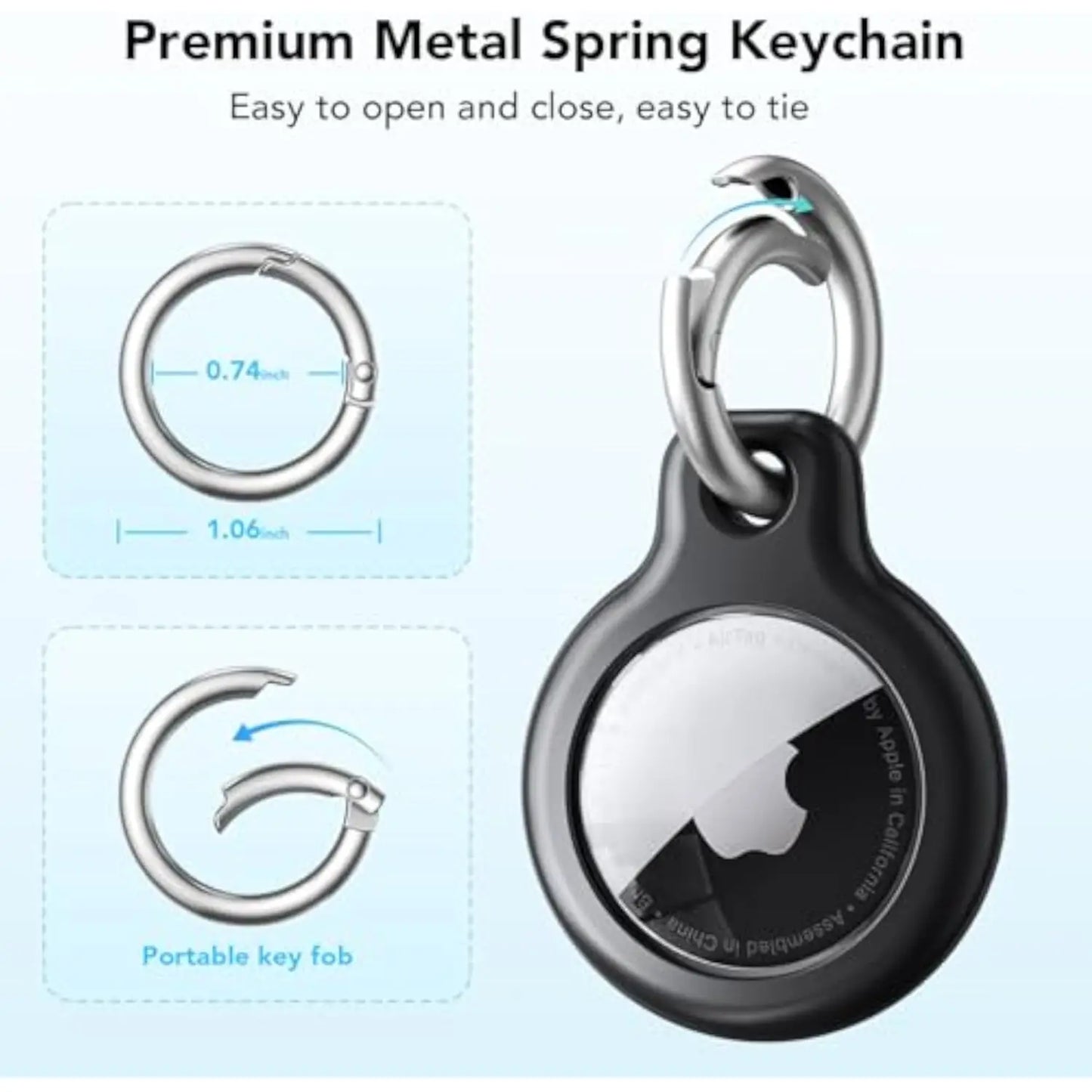 Waterproof Cover for Apple Airtag Holder Keychain with Anti-Lost