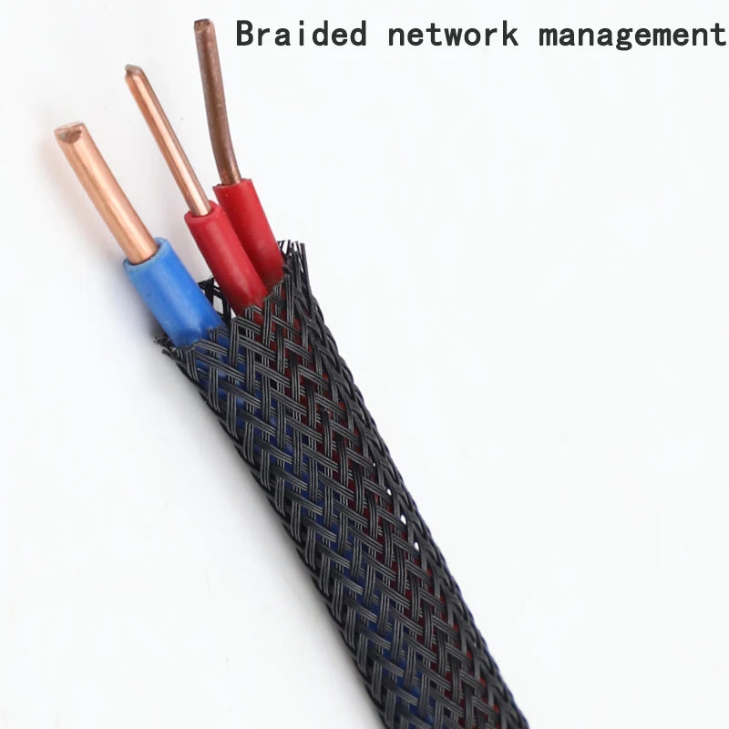 3m/9.85ft PET Expandable Braided Sleeving Flexible Wire Mesh Sleeve