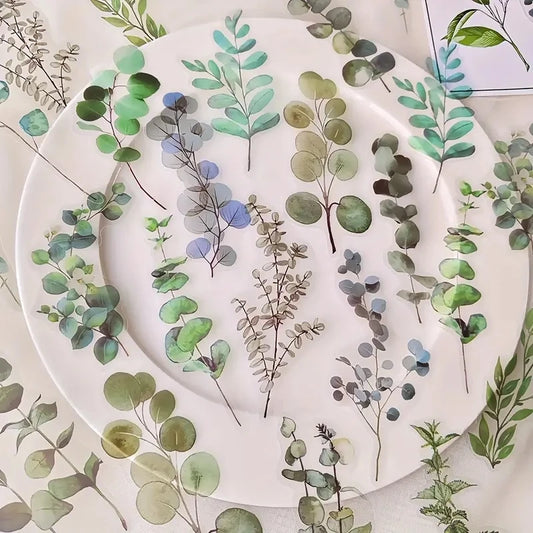 40 Pcs/pack Kawaii Creative flower plant Stickers hand tent DIY Stick