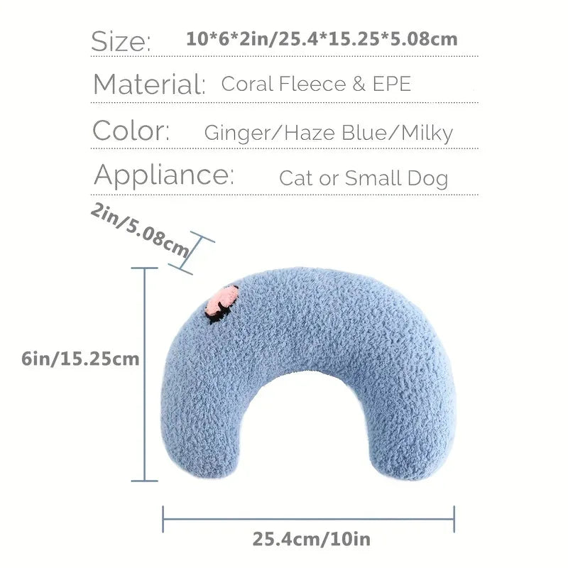 Fair Little Pillow for Cats Ultra Soft Fluffy Pet Calming Toy Half