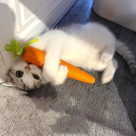 Cat Toys Sound Carrot Cuddle cat stick since fun fun cat teething