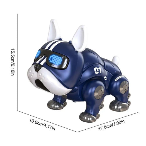 Dance Music Bulldog Robot Intelligent Interactive Dog With Light Toys