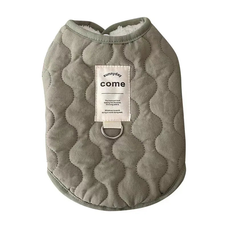 Dog Winter Warm Vest Coat Jacket with D-ring for Small Medium Dogs