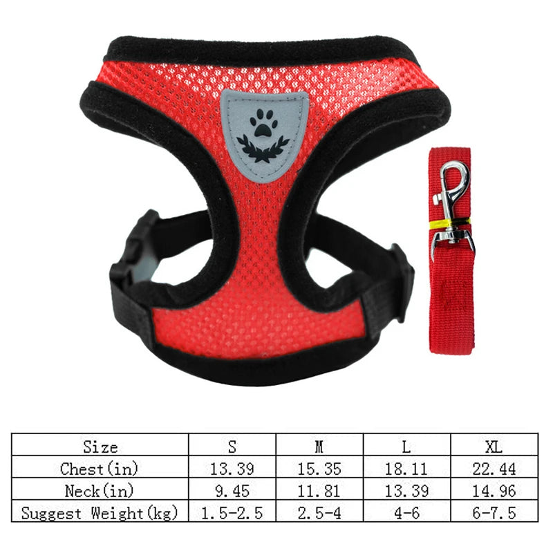 Hot summer small dog pet chest and back breathable dog chest and back