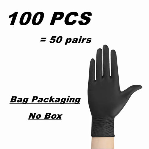 10-100PCS Gloves Black Washing Tableware Disposible Latex Free PVC