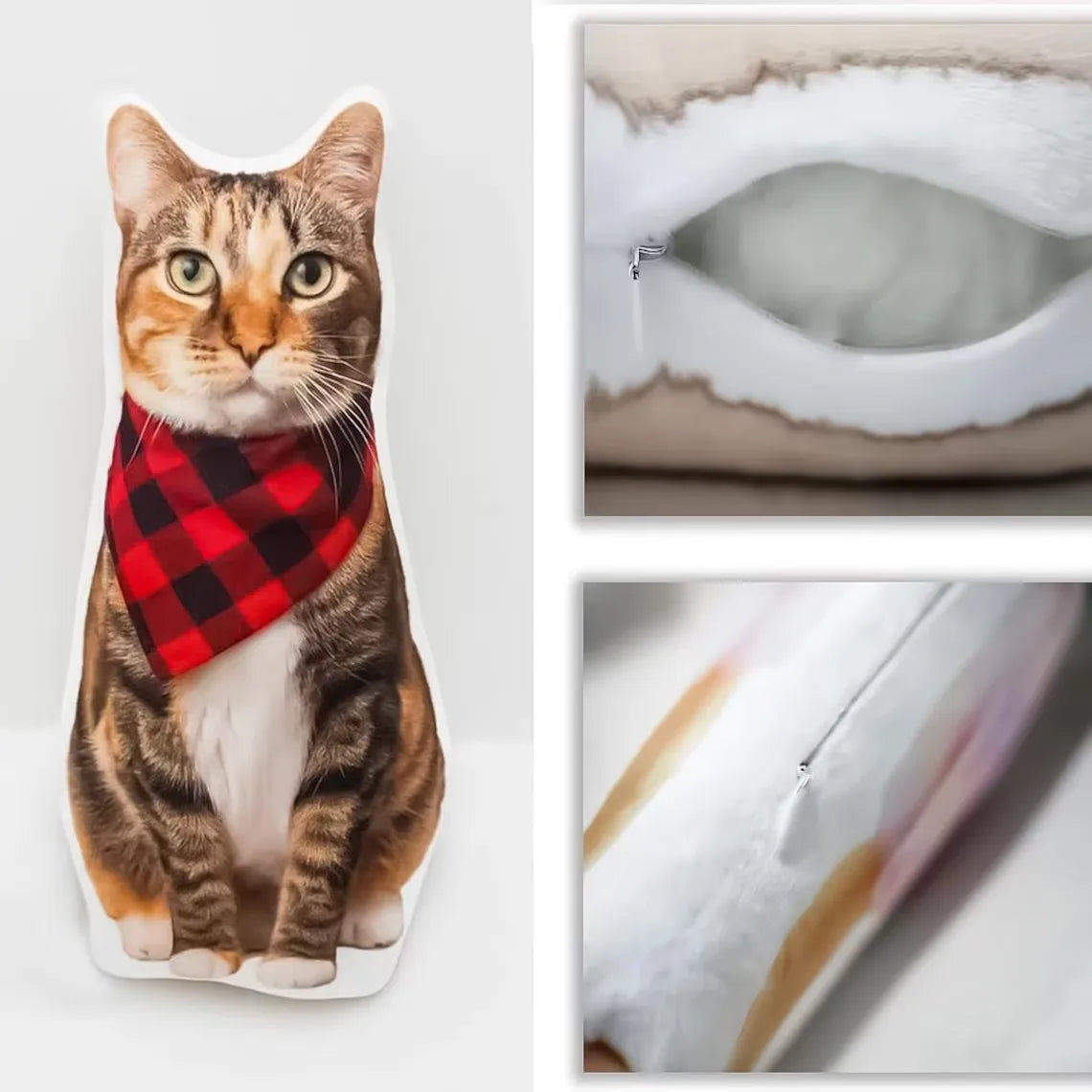 Portrait pet cat dog picture custom pillow for Christmas,