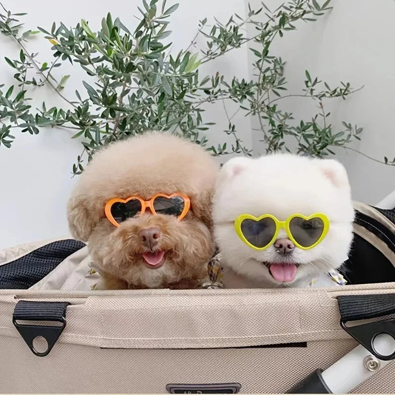 Dog Pet Glasses cute Pet Christmas funny Glasses heart-shaped Cat