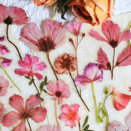 Journamm 50Pcs Transparent Decoration Flower Stickers for Scrapbooking