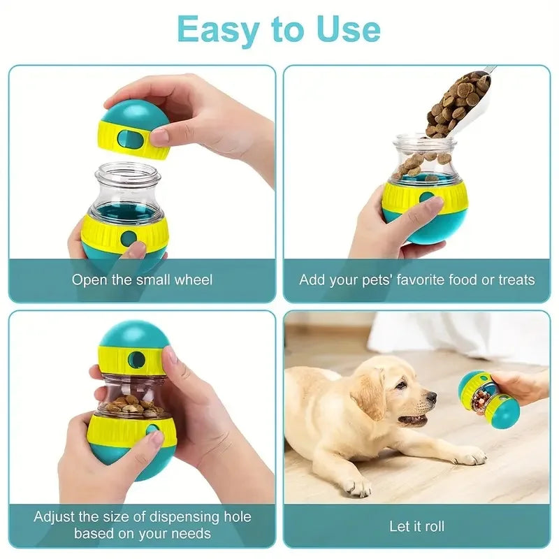 Interactive dog snack dispenser toy, suitable for all types of slow