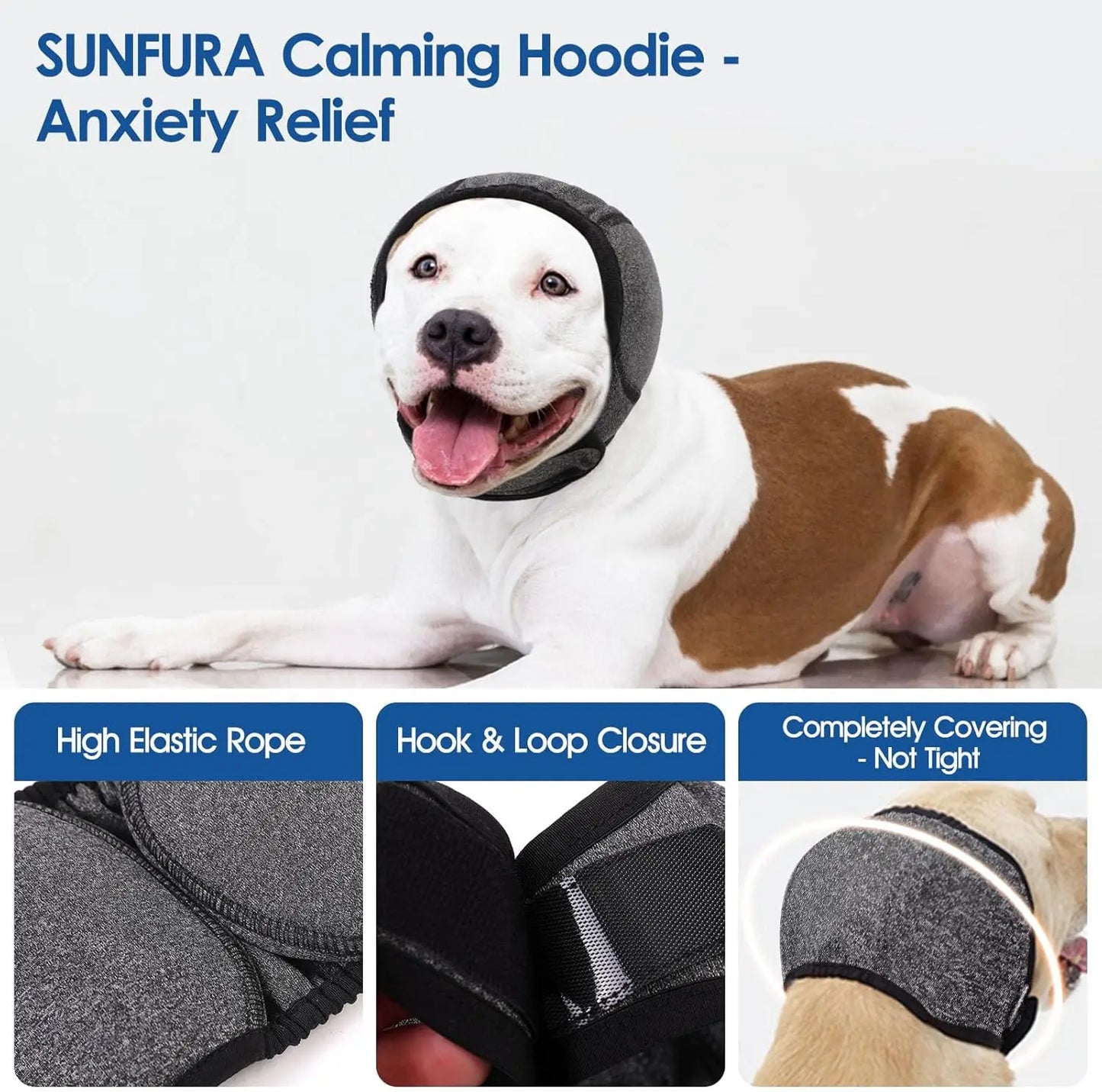 Anti Anxiety Dog Ear Muffs Hood Cover Noise Cancelling for Pets