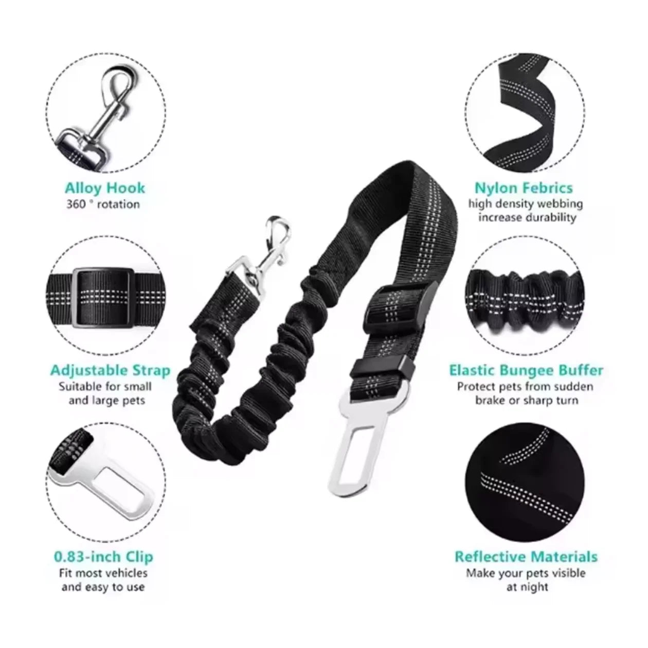 Advanced Dog Car Seat Belt Pet Dog Car Seat Nylon Material Seat Buckle