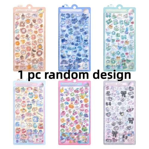 Funny Sweet Furit Ice Cream Pets Drop 3D Relief Sticker Scrapbooking