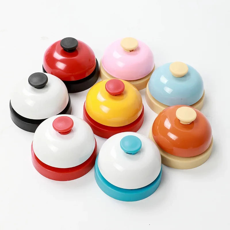 Table Order Bell Multi Color Handbell for Restaurant Kitchen Bar