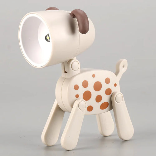 Mini Led Night Lights Folding Desk Lamp Cartoon Cute Pet Dog Deer