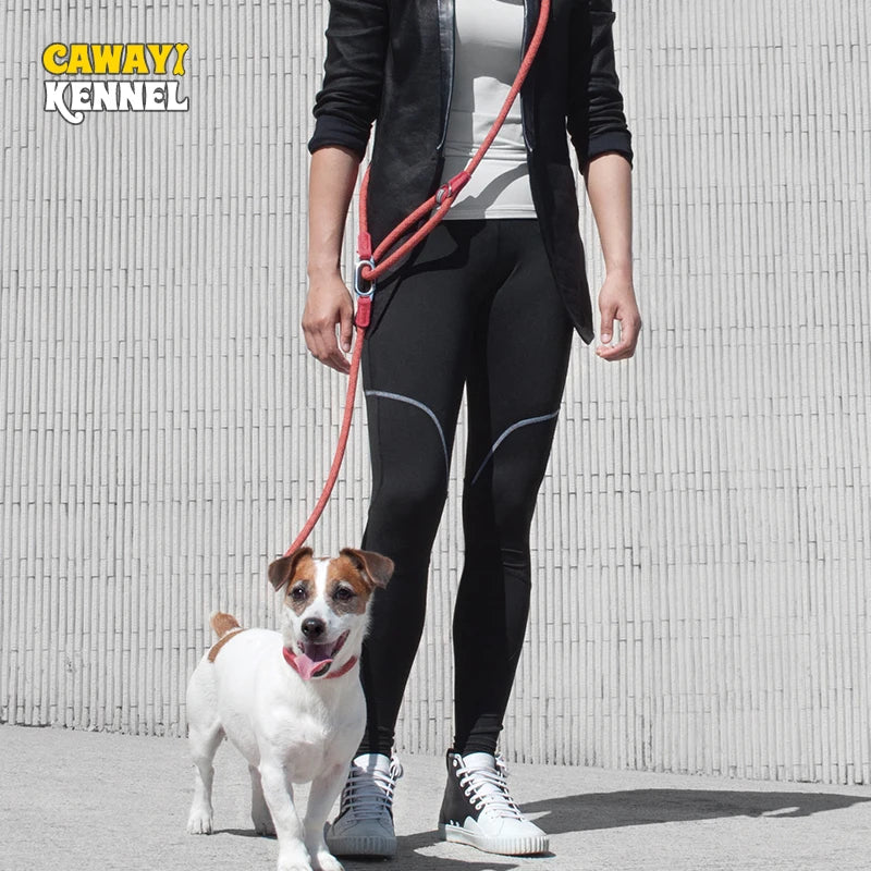 CAWAYI KENNEL Reflective Nylon Leashes Pet Dogs Chain Traction Rope