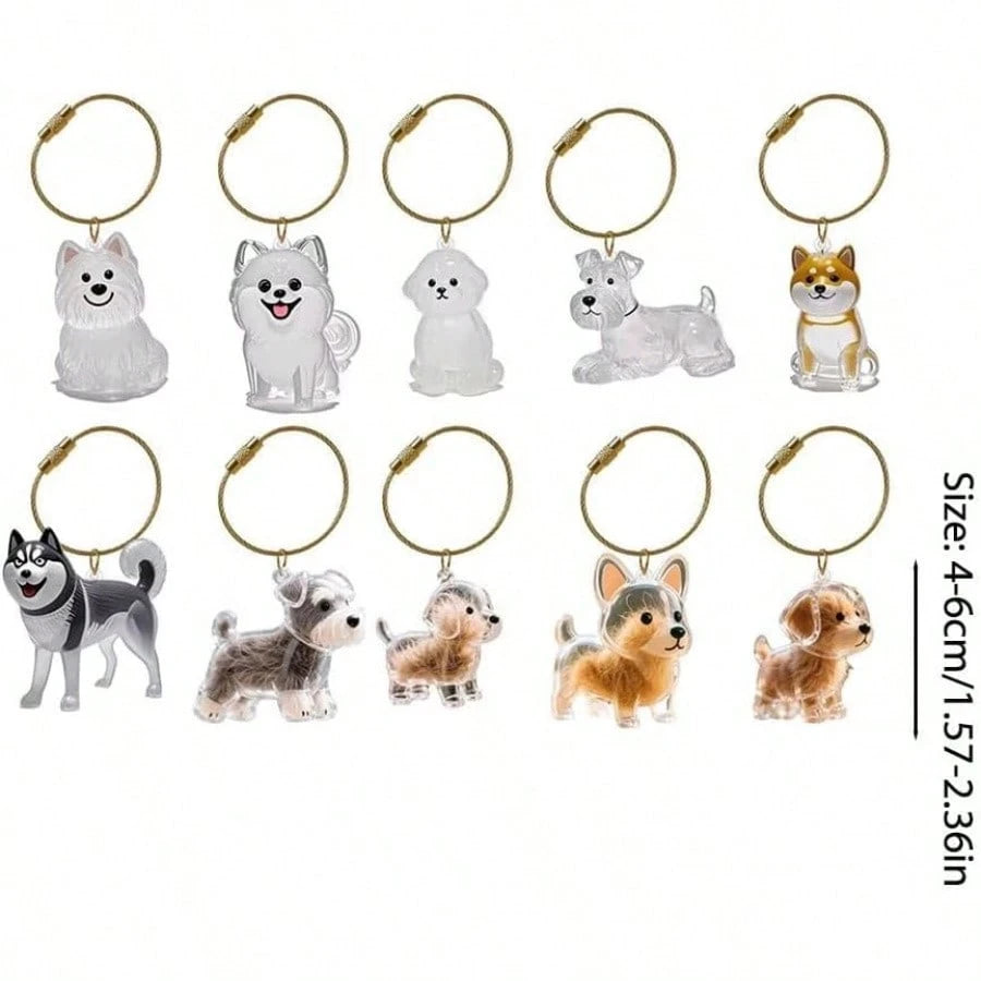 Cat/Dog Hair Storage Capsule Unique Keychain Hanging Pet Memorial