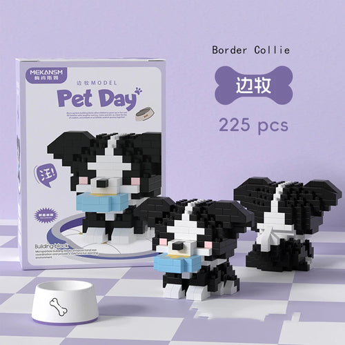 Mini Cute Pet Cat Series Cute Ragdoll Siamese Cat Brick Corgi Husky
