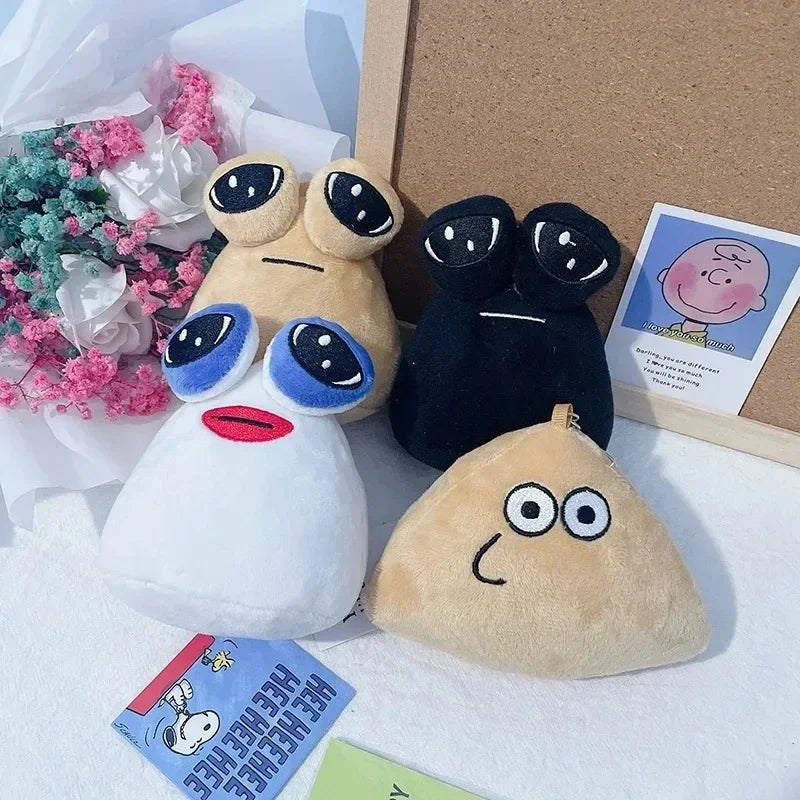 Hot 10cm Game My Pet Alien Pou Plush Keychain Furdiburb Emotion Alien