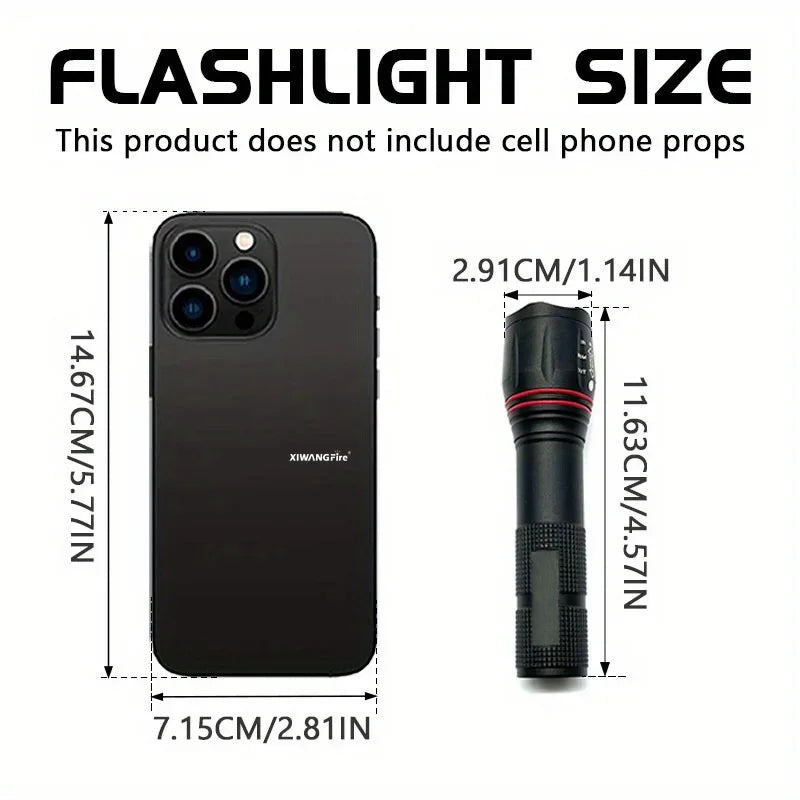395nm LED UV Flashlight Rechargeable Zoomable Torch Light for Pet