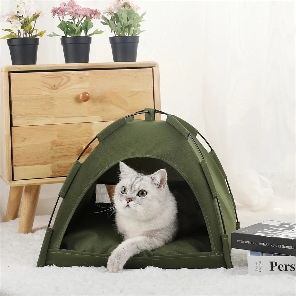 Pet Nest Tent Semi Closed Foldable Outdoor Pet Supplies Breathable