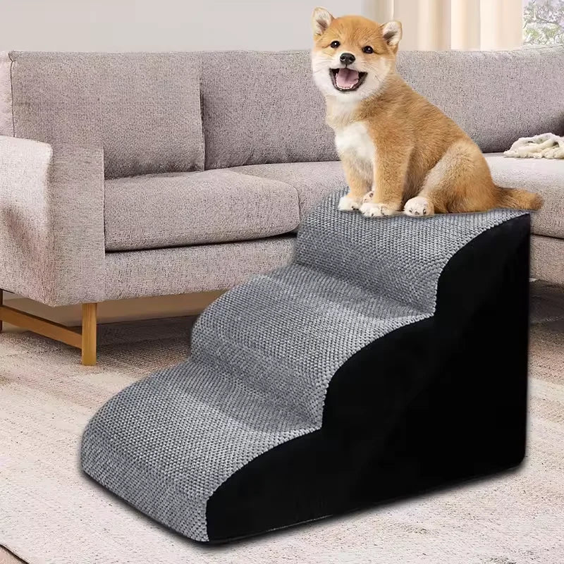 Pet 2/3 Step Dog Stair Cat Pet Ramp Ladder Washable Non Slip Removable