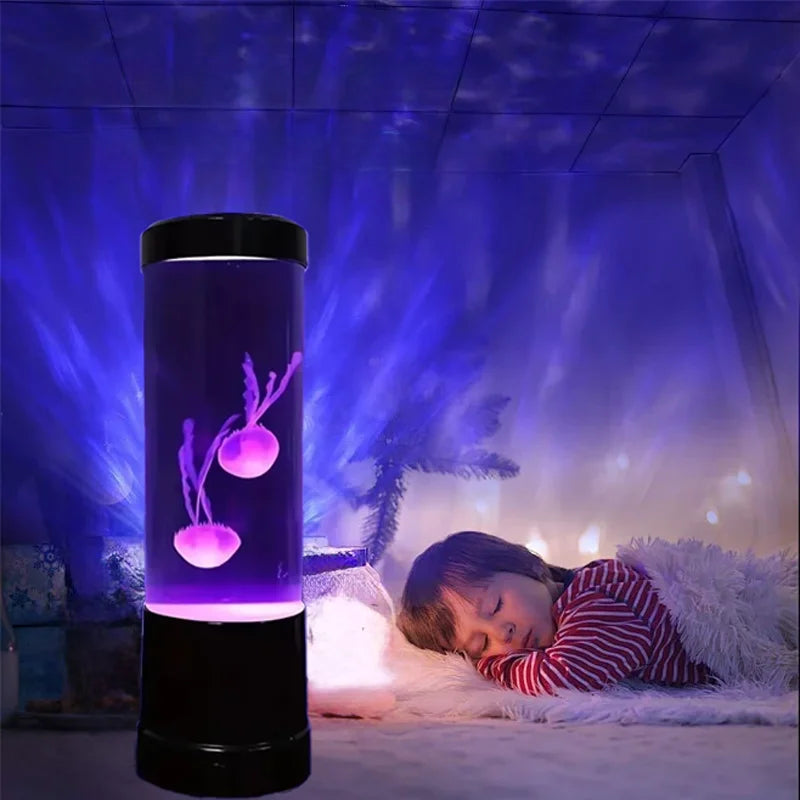Jellyfish Lamp LED Remote Control Color Changing Aquarium Light With 8