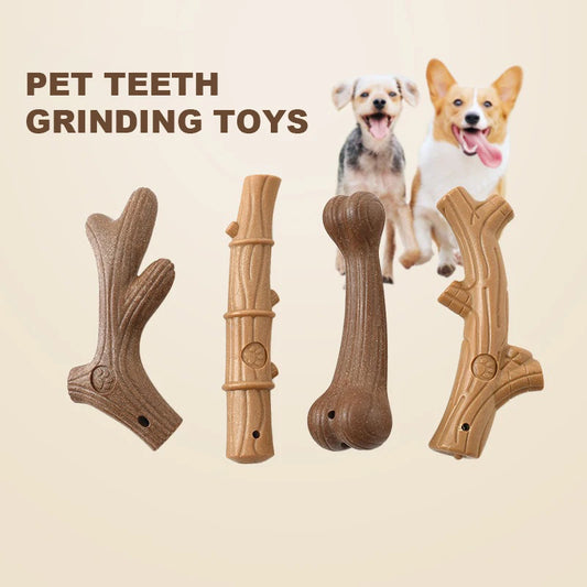 New Pet Teeth Grinding Toy Dog Interactive Bone Training Toy Bamboo