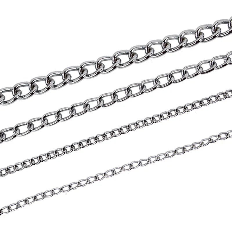 4 Size Stainless Steel Slip Chain Collar For Dog Adjustable Pet