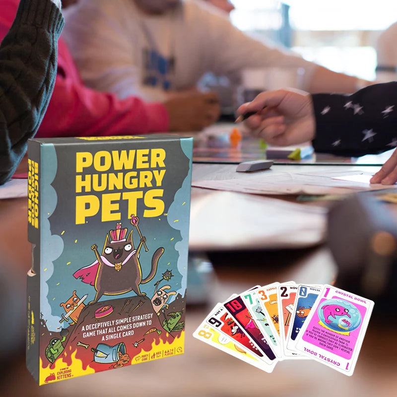 Power Hungry Pets Card Game Board Game Family Party Strategy Cards
