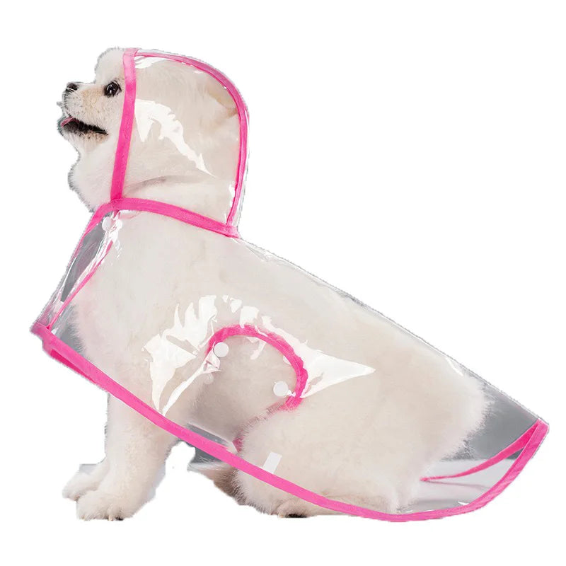 Pet Raincoat Transparent Dog Raincoat Waterproof and Windproof Pet